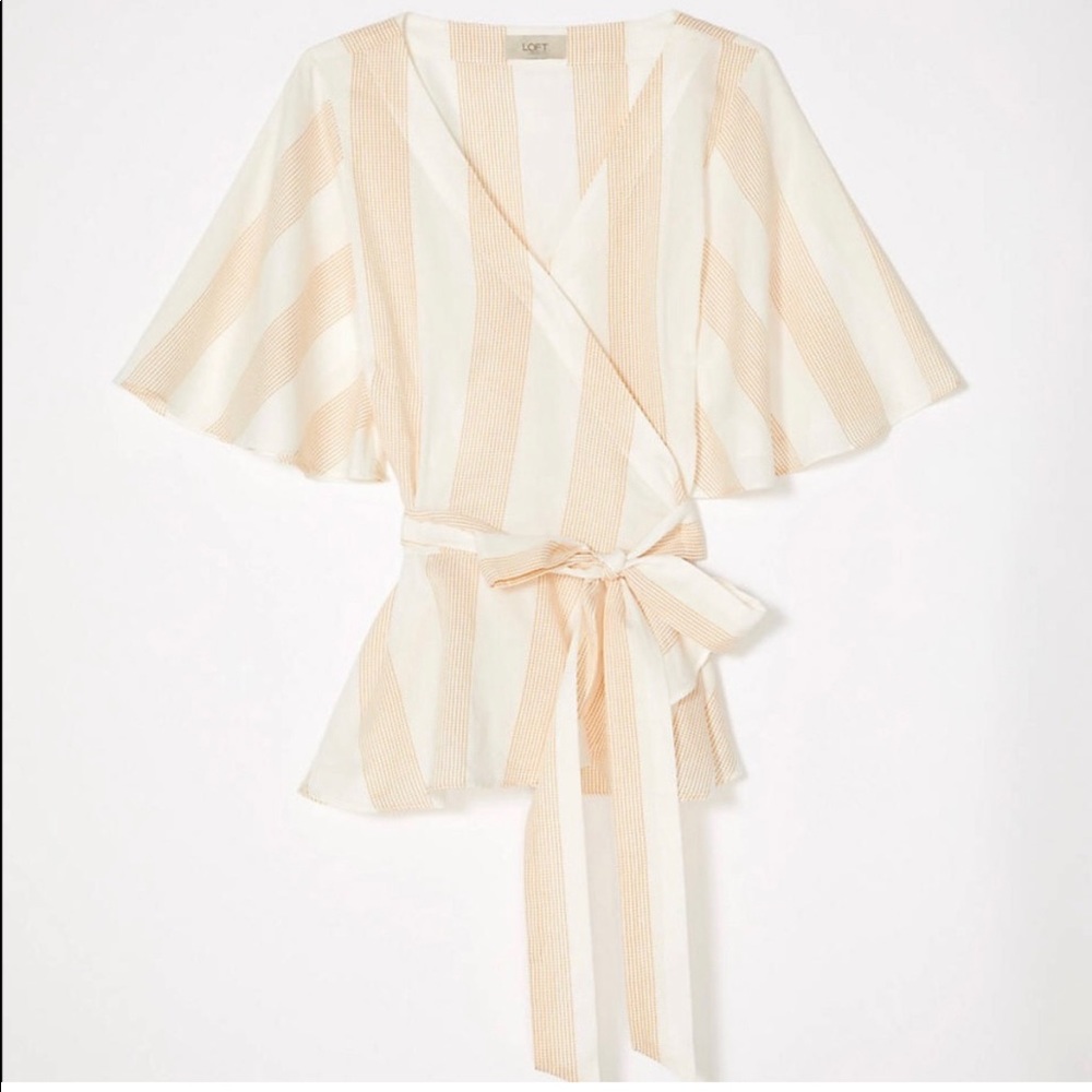 Loft Embroidered Wrap Top